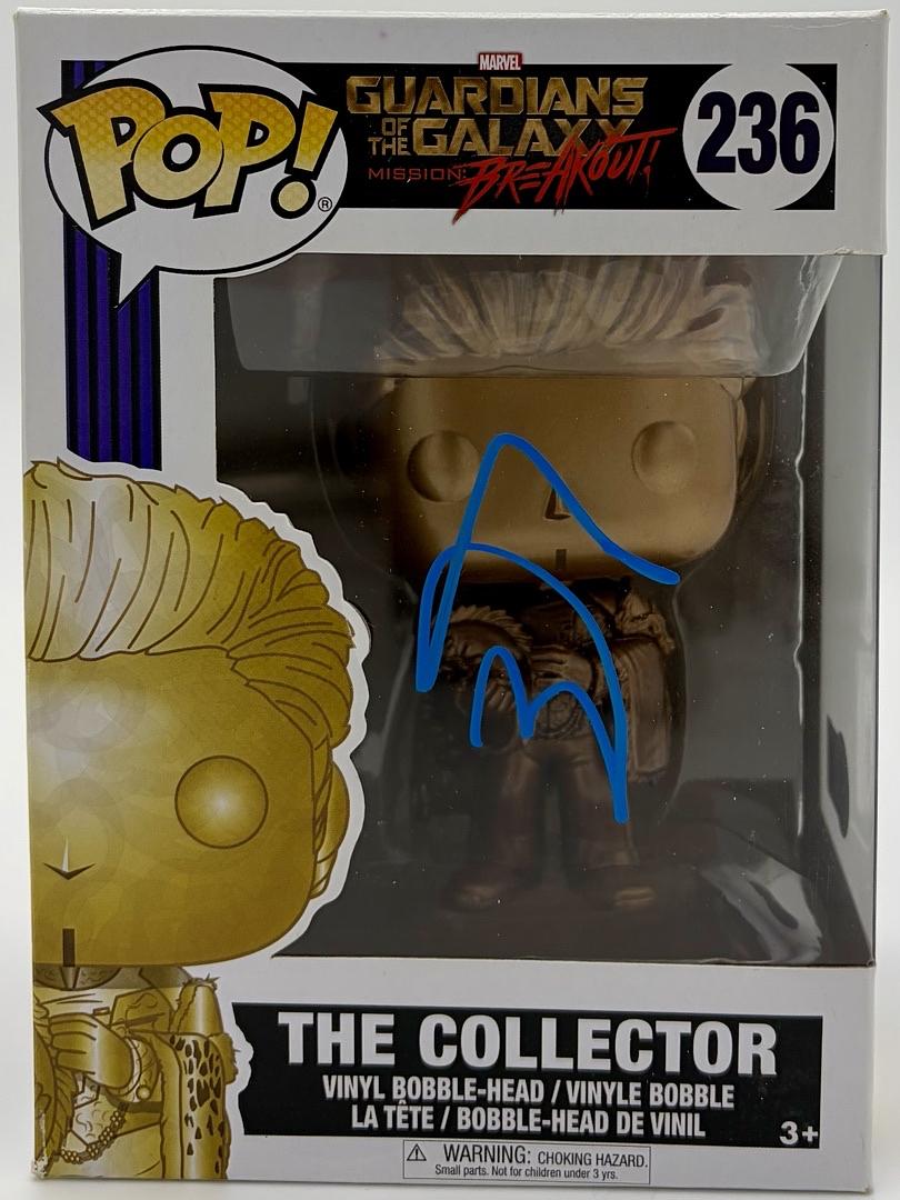 Benicio Del Toro Signed Funko Pop #236 The Collector (GOTG) - Beckett COA